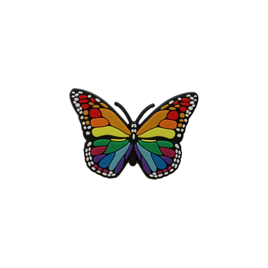Rainbow Butterfly Shoe Croc Charm
